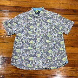 Tommy Bahama Short Sleeve Button Down Tencel Shirt Floral Men's Size XL